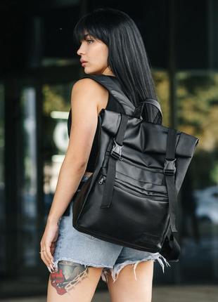 Женский рюкзак ролл sambag rolltop zard - черный3 фото