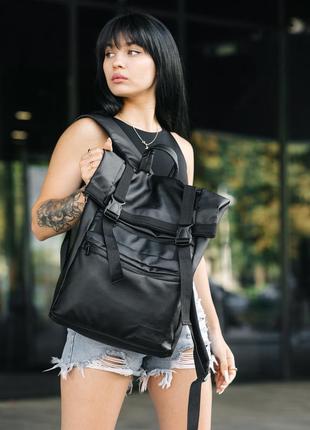 Жіночий рюкзак рол sambag rolltop zard - чорний2 фото