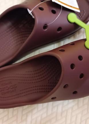 Crocs platform slide  шлепанцы крокс на платформе,цвет вишня.8 фото