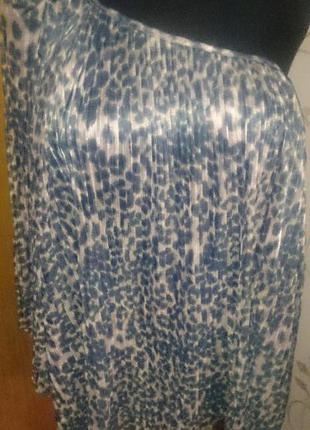 Стильна леопардова сукня на 1 плечі р38 topshop