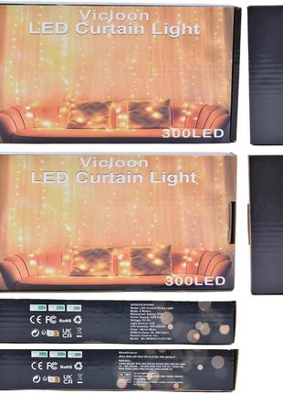 Виклонские занавески, светодиодные занавески, водонепроницаемые оконные струнные светильники с таймером6 фото