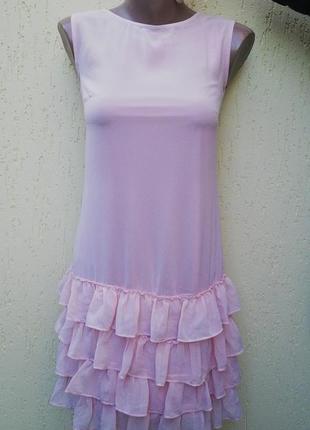 Плаття рожеве з воланами (рюшами) знизу францу palmetto paris