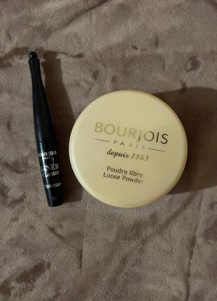 Пудра и подводка bourjois