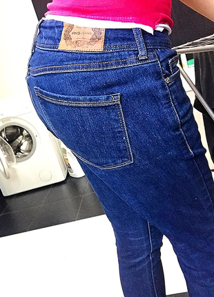 Синие джинсы mango/ базовые брюки/ стильные штаны/3 фото