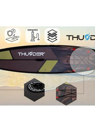 Надувна sup дошка thunder wood 320 см з веслом4 фото