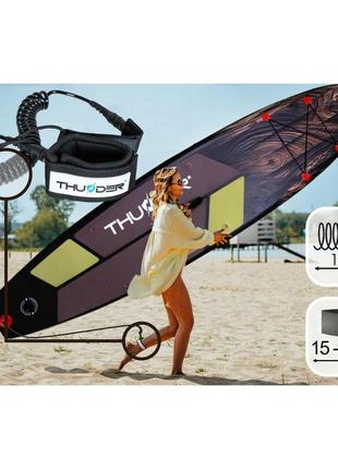 Надувна sup дошка thunder wood 320 см з веслом2 фото