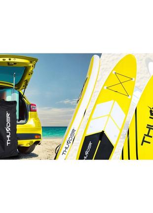 Надувна sup дошка thunder coast 320 см з веслом yellow8 фото