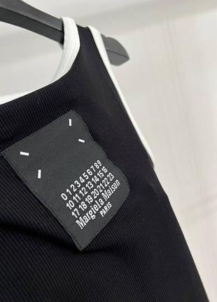 Майка maisom margiela белая черная 7