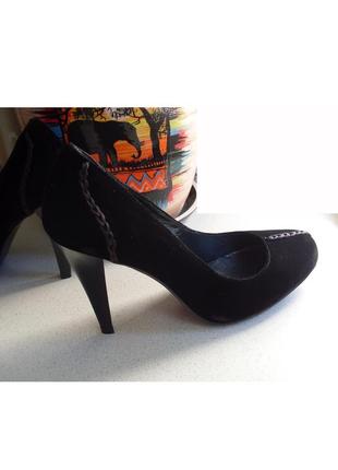 Туфли черные замшевые wildcat