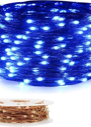 Er chen fairy lights plug in, 33ft/10m 100 led starry string lights наружные/внутренние водонепроницаемые6 фото