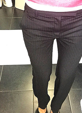 Брюки h&m/ классика/ деловые классические брюки в полоску/ базовые штаны