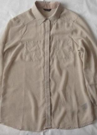 Шелковая кремовая рубашка