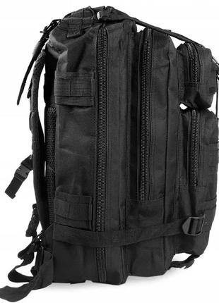 Военный тактический туристический рюкзак 25л черный + подарок тактический карабино нож 5в110 фото