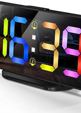 Цифровий  будильник edup love, світлодіодний електронний годинник, режим відсіку, 12/24h, автоматична / покришка яскравості