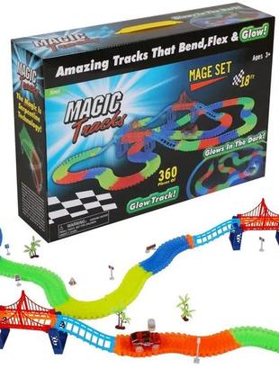 Детский набор magic tracks 360 mega set гибкая игрушечная дорога - автотрек конструктор + 2 машинки6 фото