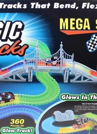 Детский набор magic tracks 360 mega set гибкая игрушечная дорога - автотрек конструктор + 2 машинки8 фото