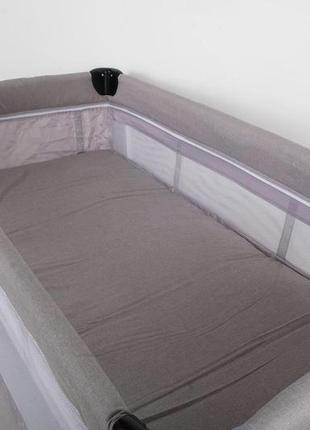Ліжко-манеж дитяче freeon bedside з другим ярусом grey3 фото