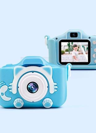 Дитяча фотокамера із записом відео та іграми children's fun camera steep/ дитячий фотоапарат з чехлом2 фото