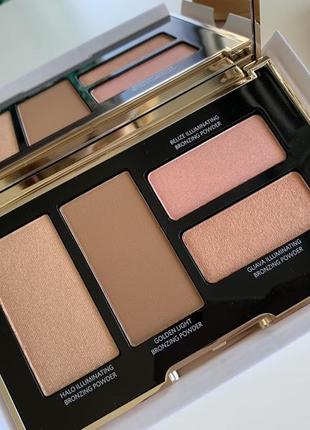 Палетка bobbi brown take it to glow /highlight and bronzing powder5 фото