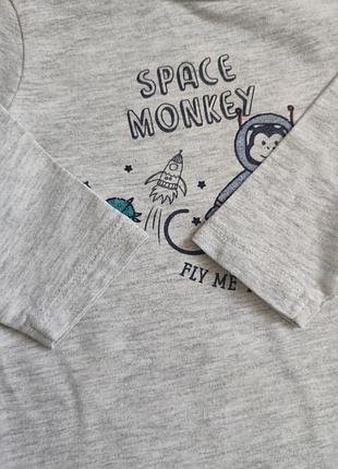 Кофтинка для хлопчика space monkey 3-6 міс 2
