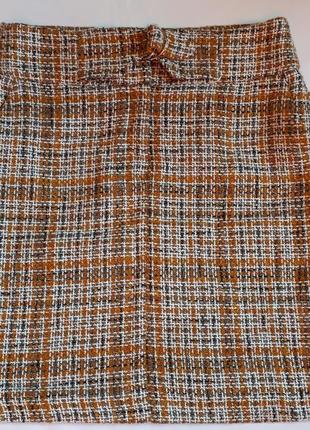 Теплая юбка -миди букле а-силуэта m&s (размер 12-14)2 фото