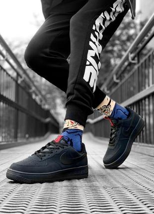 Nike air ford black мужские кроссовки найк форс чёрные