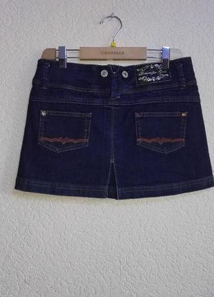 Джинсовая мини юбка для девочки 11-12 лет,рост 152см от zara kids.2 фото