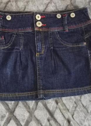 Джинсовая мини юбка для девочки 11-12 лет,рост 152см от zara kids.3 фото