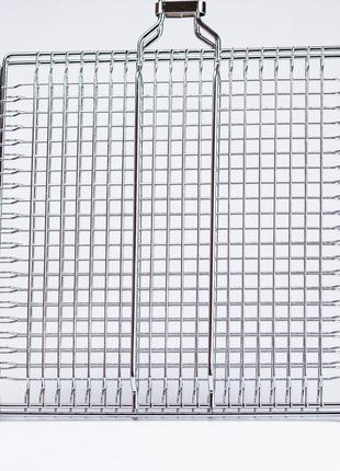 Решітка для шашлику 60×30×4 (см) з нержавіючої сталі7 фото