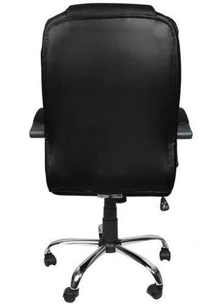 Компьютерное офисное кресло с эко кожи malatec 8983 чорное4 фото