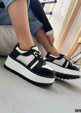 Кросівки жіночі на платформі натуральна шкіра демісизоні