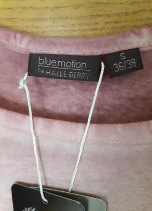 Пуловер лонгслив, рукав 3/4, грудь 100, s 36/38, дизайн halle berry, " blue motion"7 фото