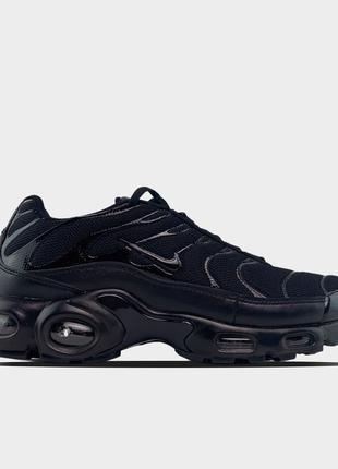 Nike air max plus triple black black1 фото