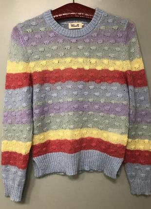 Baum und pferdgarten свитер cheri цветной ажурный вязанный пуловер мохеровый шерстяной4 фото