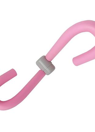Универсальный тренажер-эспандер бабочка для разных групп мышц (ног, рук и бёдер) ms 0565 ((розовый)