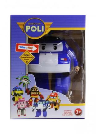 Іграшковий трансформер робокар полі 83168 робот+машинка (синій)