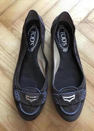 Tod's-балетки замшеві туфлі! р.-37