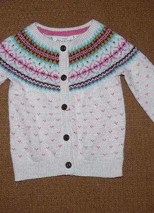 Кофточка на девочку 2-4 года,теплая,стильная