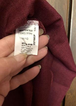 Новая итальянская юбка на запах на двух пуговицах бордового цвета р-р 46.5 фото