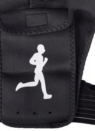 Нагрудна сумка-жилет для бігу, фітнесу verk group чорна6 фото