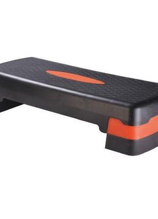 Степ-платформа power step черный оранжевый 68х28х10-15см (ls3168a)