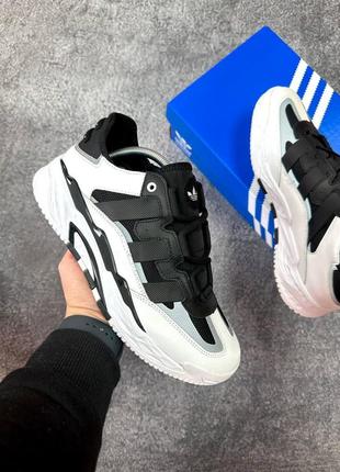 Оригінальні чоловічі кросівки adidas niteball black white  41-46.2 фото