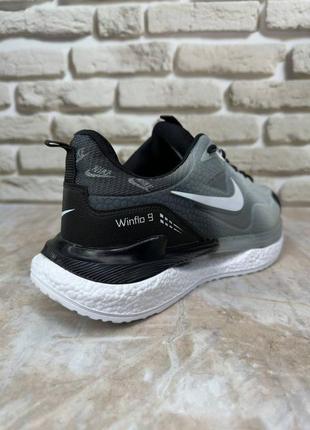 Стильные мужские спортивные черно-серые кроссовки nike демисезон, весенние,осенние, летние,для зала/бега6 фото