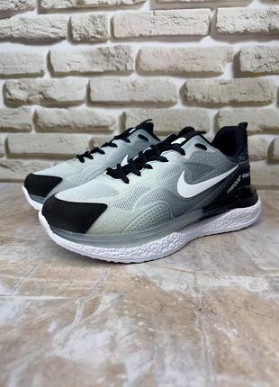 Стильные мужские спортивные черно-серые кроссовки nike демисезон, весенние,осенние, летние,для зала/бега4 фото