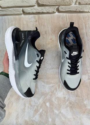 Стильные мужские спортивные черно-серые кроссовки nike демисезон, весенние,осенние, летние,для зала/бега8 фото