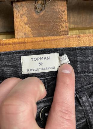 Мужские джинсы (штаны, брюки) topman (топмэн срр идеал оригинал серые)3 фото