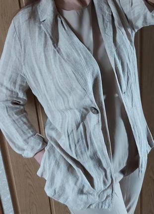 Жакет лён+вискоза без подкладки пиджак8 фото