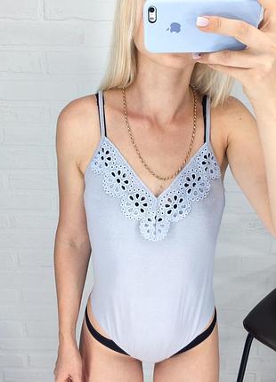 Боди майка цвет серо голубой боди с кружевом primark