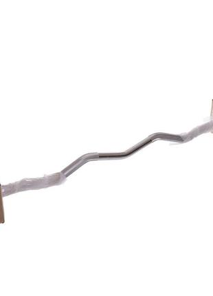 Штанга фіксована вигнута прогумована zelart rubber coated barbell ta-2687-15 довжина-95см 15кг чорний9 фото