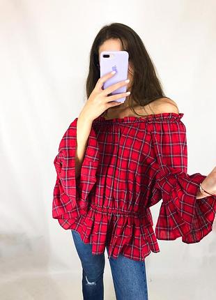 Шикарна блуза в клітинку!
